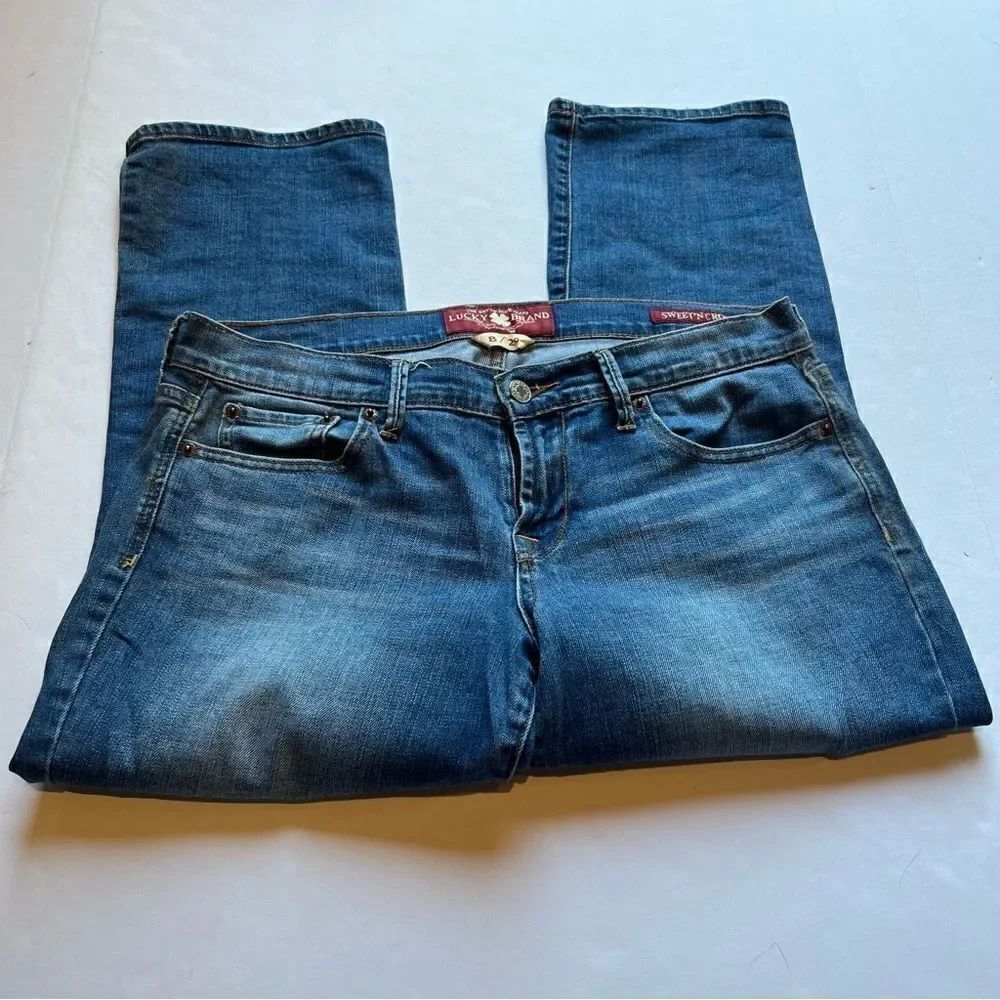 Lucky Brand Women's Sweet' N Crop Jeans Faded Blue Size 8/29